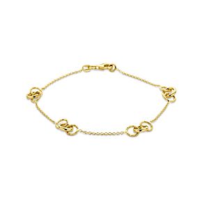 armband rondjes gediamanteerd 19 cm