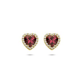 Oorknoppen Rowenna - Roze Rhodoliet