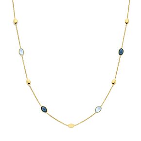 collier sky blue topaas en london blue topaas 45 cm