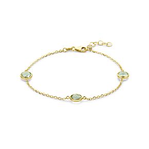 armband groen amethist 17 + 2 cm