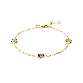 armband citrien amethist topaas 17 + 2 cm