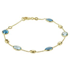 armband london blue en blauw topaas 17 - 19 cm