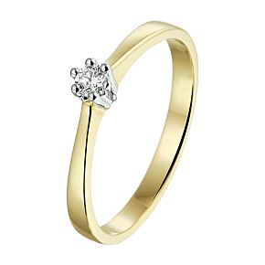 ring diamant 0.10ct h si