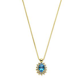 Collier Alissa - London Blue Topaas
