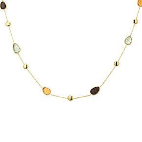 collier rookkwarts, citrien en amethist 42 – 45 - 48 cm