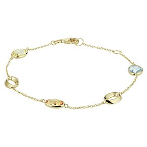 armband natuurlijke kleurstenen 17 - 19 cm