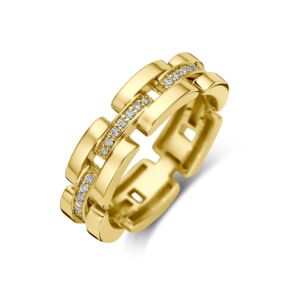 ring schakel diamant 0.09ct h si