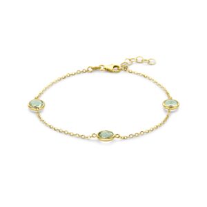 armband groen amethist 17 + 2 cm
