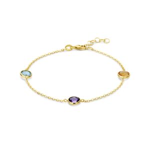 armband citrien amethist topaas 17 + 2 cm