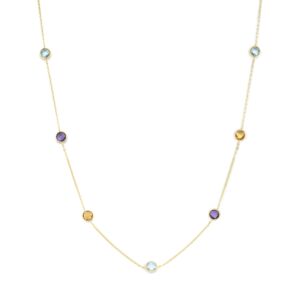 collier citrien amethist topaas 40 - 42 - 44 cm