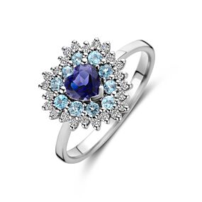 Ring Poppy - Ioliet en London Blue Topaas
