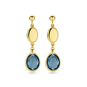 Oorhangers Lyssa - Sky blue & London blue topaas