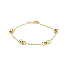 armband rondjes gediamanteerd 19 cm