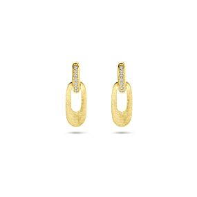oorhangers poli/mat diamant 0.04ct (2x 0.02ct) h si 16 mm
