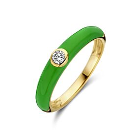 Ring Olivia - Groen Emaille