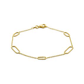 armband gediamanteerd 19 cm