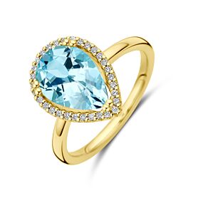 Ring Liora Large - Sky blue topaas