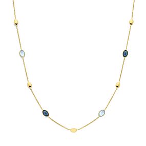 collier sky blue topaas en london blue topaas 45 cm