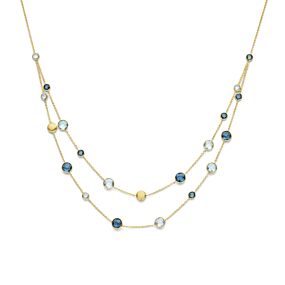 Collier Tessa - Sky blue & London blue topaas