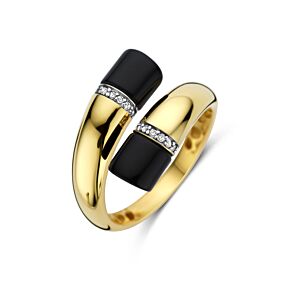ring onyx diamant 0.07ct h si