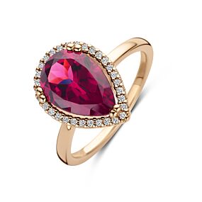 Ring Halley - Roze Rhodoliet