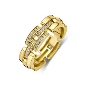 ring schakel diamant 0.12ct h si