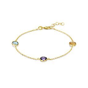 armband citrien amethist topaas 17 + 2 cm