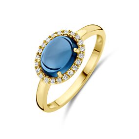 Ring Valentina - London Blue Topaas