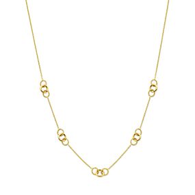 collier rondjes gediamanteerd 45 cm
