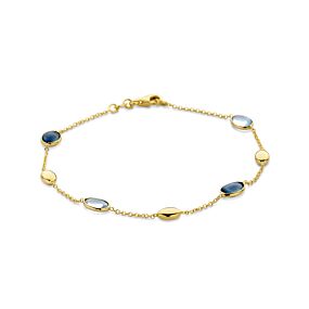 armband sky blue topaas en london blue topaas 19 cm