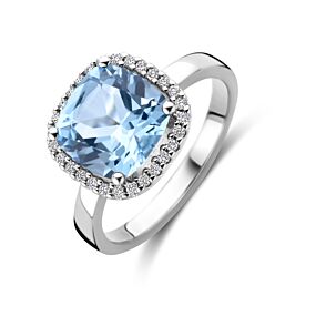 Ring Genevieve - Sky Blue Topaas