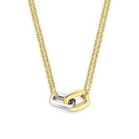 collier rechthoekjes diamant  0.59ct h si 42 cm