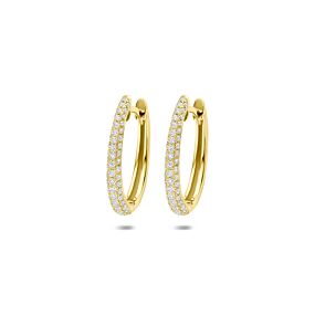 klapoorringen diamant 0.43ct (2x 0.21ct) h si 17,5 mm