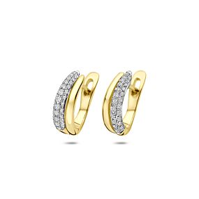klapoorringen diamant 0.27ct (2x 0.13ct) h si 14 mm
