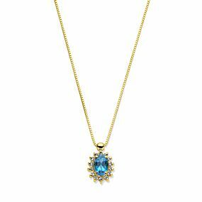 Collier Alissa - London Blue Topaas