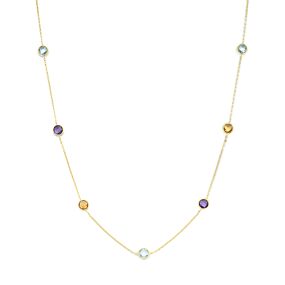 collier citrien amethist topaas 40 - 42 - 44 cm