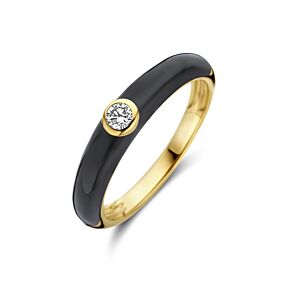 Ring Olivia - Zwart Emaille